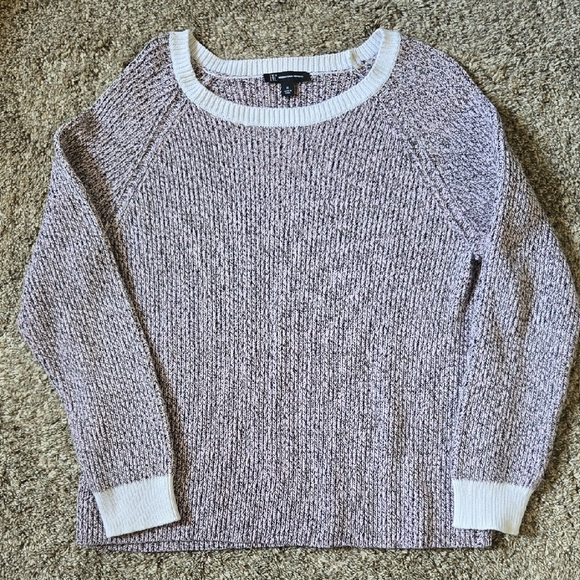 INC International Concepts Pink, Gray, White Crew Neck Sweater Size XL - Picture 1 of 6